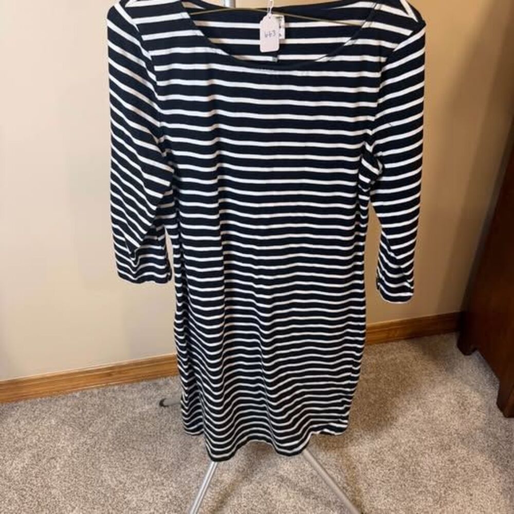 Old Navy Striped 3/4 Sleeve Dress Size Medium